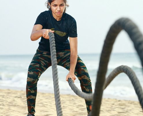 Warrior Afshan at Kinetics 101 Fitness Bootcamp Chennai